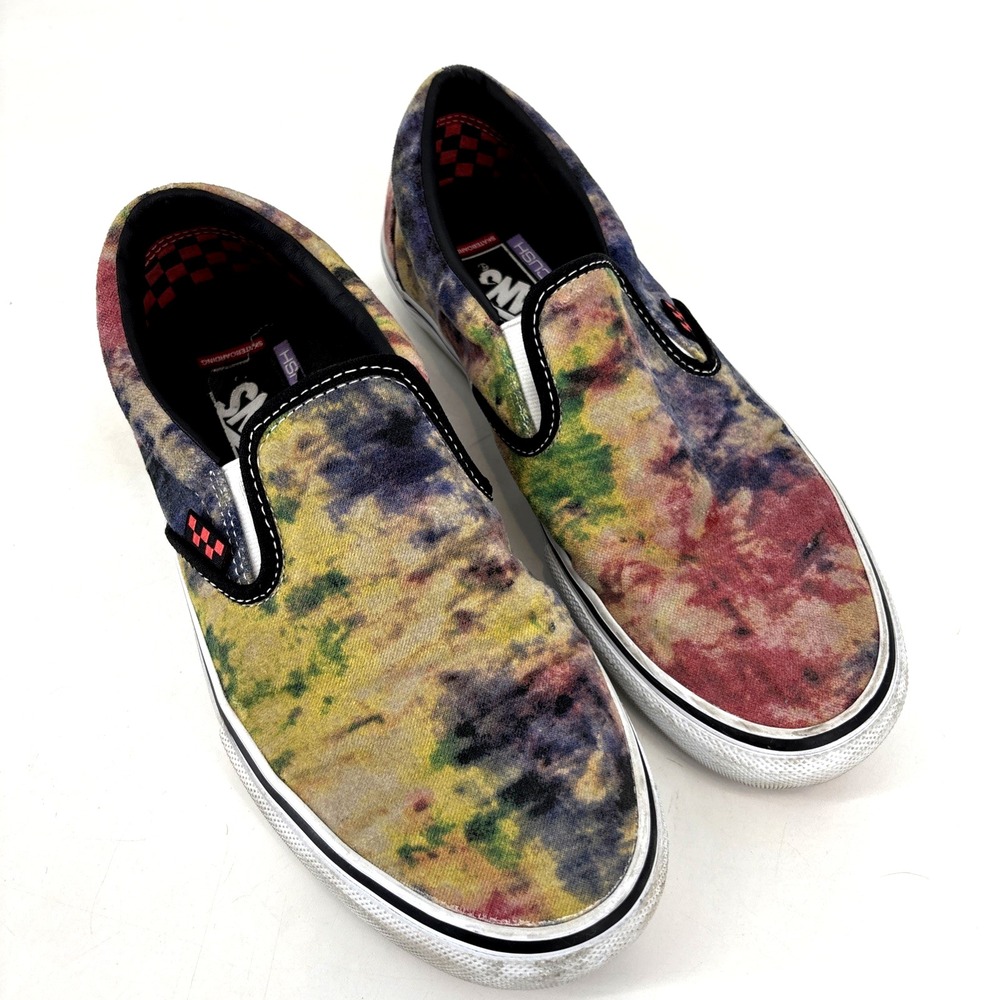 Vans Tie Dye Terry‎ Skate Slip-On Sneakers Skate Shoes Men's Size 8.5 - Picture 3 of 11